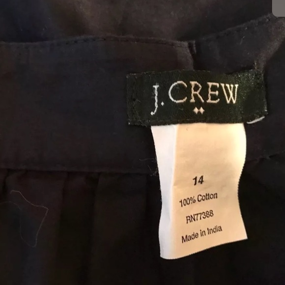 J. CREW Navy Blue Tiered Mini Skirt Pleated Career Workwear Classic Nautical - Picture 5 of 6